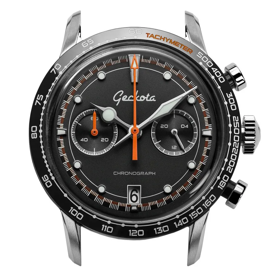 Geckota GT Racing Chronograph Black and Orange