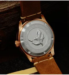San Martin SN042-Q screw-down caseback with pressed shark emblem