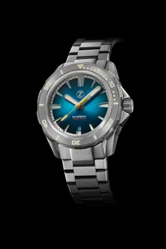 Zelos Swordfish Ti 42mm (2020), teal fumé dial, titanium bezel insert