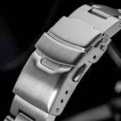 Addiesdive AD2557 fold-over clasp with flip-lock and spring-bar micro-adjust holes