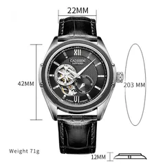 Cadisen C8102 dimension drawing (42mm, 12mm thick, 22mm strap, 71g)