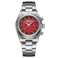 Addiesdive AD2552 chronograph with red dial