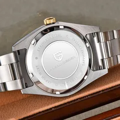 Pagani Design PD-1831 solid caseback engraved "Stainless steel, Sapphire crystal, Japan movt, PD-1831"
