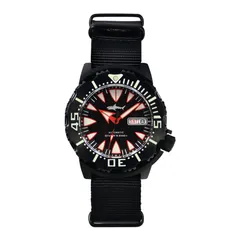 Heimdallr Sharkey Ocean Monster in black PVD on a nylon band