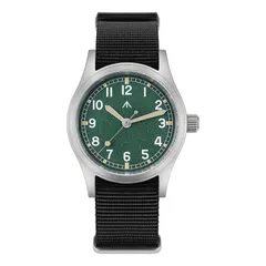 Militado ML12B with grained green dial on black nylon strap