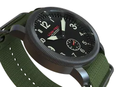 Lüm-Tec Super Combat B5 render, display caseback with the Sellita movement