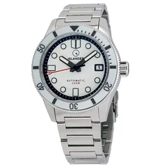 Islander Ghost Bayport 40mm with white dial and white bezel on H-link bracelet
