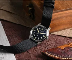 San Martin SN0105-G-XB at an angle on black one-piece nylon strap