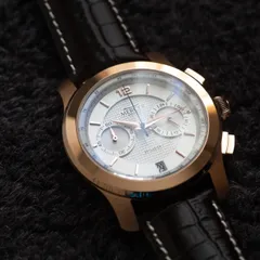 Mercer Brigadier Chronograph Rose seen at an angle