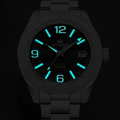 AddiesKIN K007 lume shot, numerals, indices and hands glowing blue