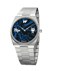 Undone Slim Atlassian Williams F1 Team x Dan Da Dan Turbo with black and blue artwork dial on the integrated steel bracelet
