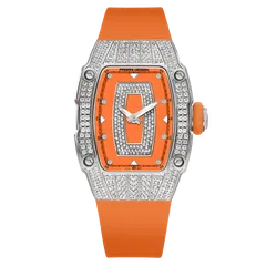 Pagani Design PD-YS013 with orange dial and steel-tone case