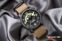 Lüm-Tec Combat B74 GMT, dial with 24-hour GMT ring