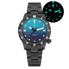 Militado ML20 (PT5000) Date with blue gradient dial in black PVD, on steel bracelet